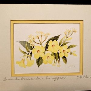 Signed vintage watercolour by Carole Holding